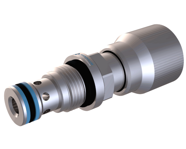 Valves de commutation Etrangleur avec clapet anti-retour en cartouche inoxydable DR_PM18_K9